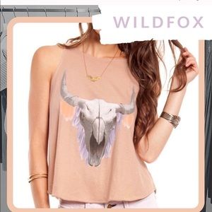 SOLD Wildfox Cherie cow skull cassidy tank